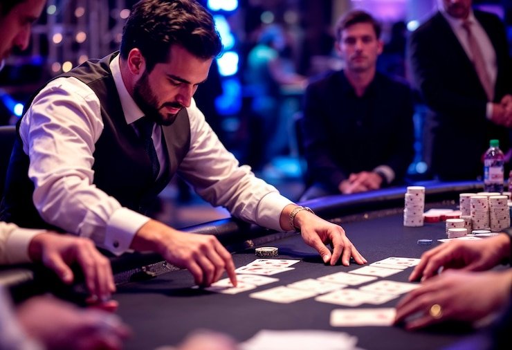 Antarmuka live casino responsif yang diakses melalui smartphone dan desktop